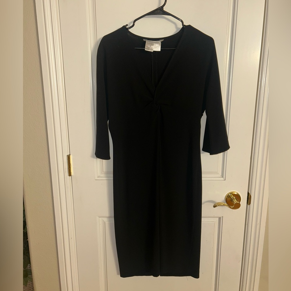 MaxMara Vintage Elegant Black Midi Dress Size 10